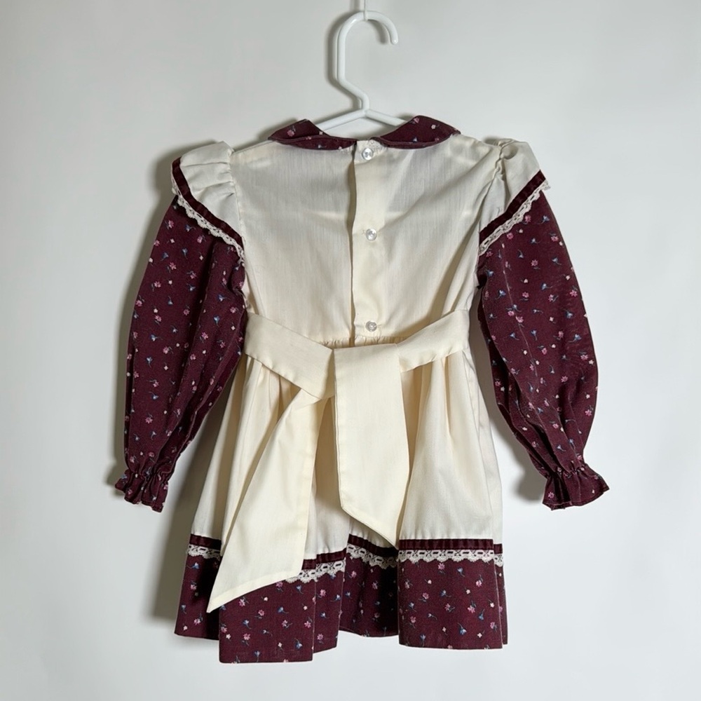 Vintage Polly Flinders Hand Smocked Dress Size 24m/2T/3T - Picture 7 of 14